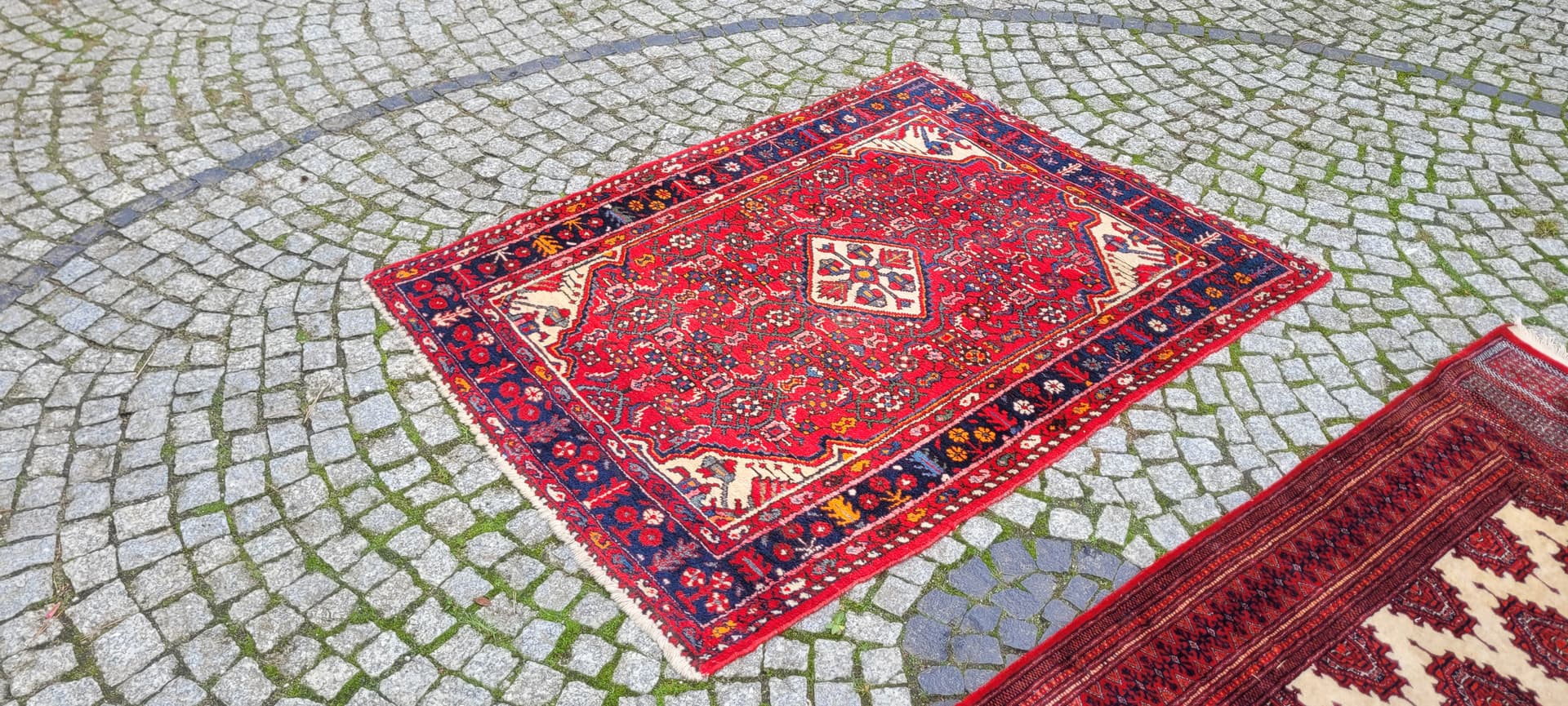 Dywan Hamadan 113x150 cm, czerwony, wełna, Iran, pierwsza połowa XX w. - 130736