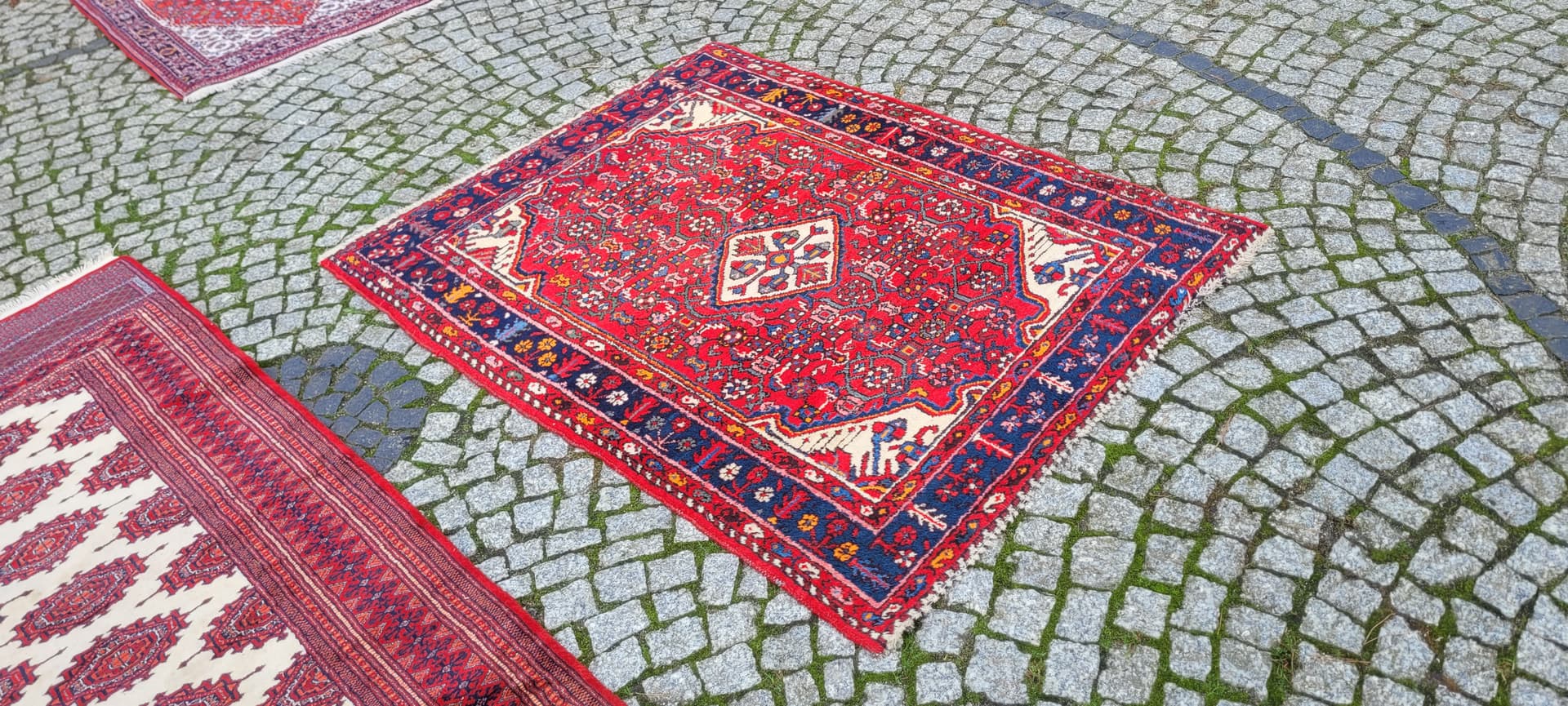 Dywan Hamadan 113x150 cm, czerwony, wełna, Iran, pierwsza połowa XX w. - 130735