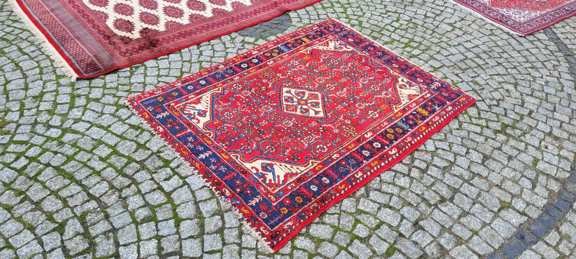 Dywan Hamadan 113x150 cm, czerwony, wełna, Iran, pierwsza połowa XX w. - 130738