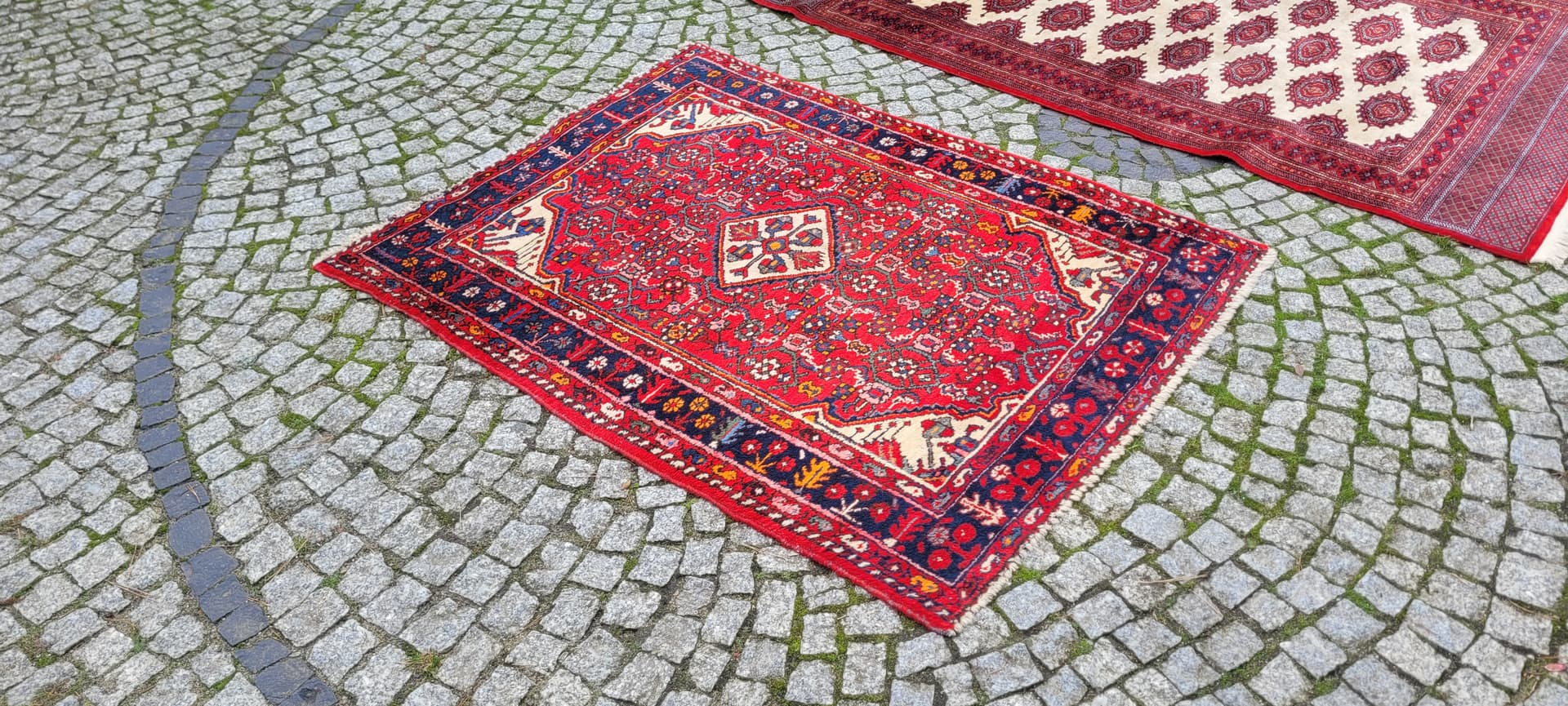 Dywan Hamadan 113x150 cm, czerwony, wełna, Iran, pierwsza połowa XX w. - 130734