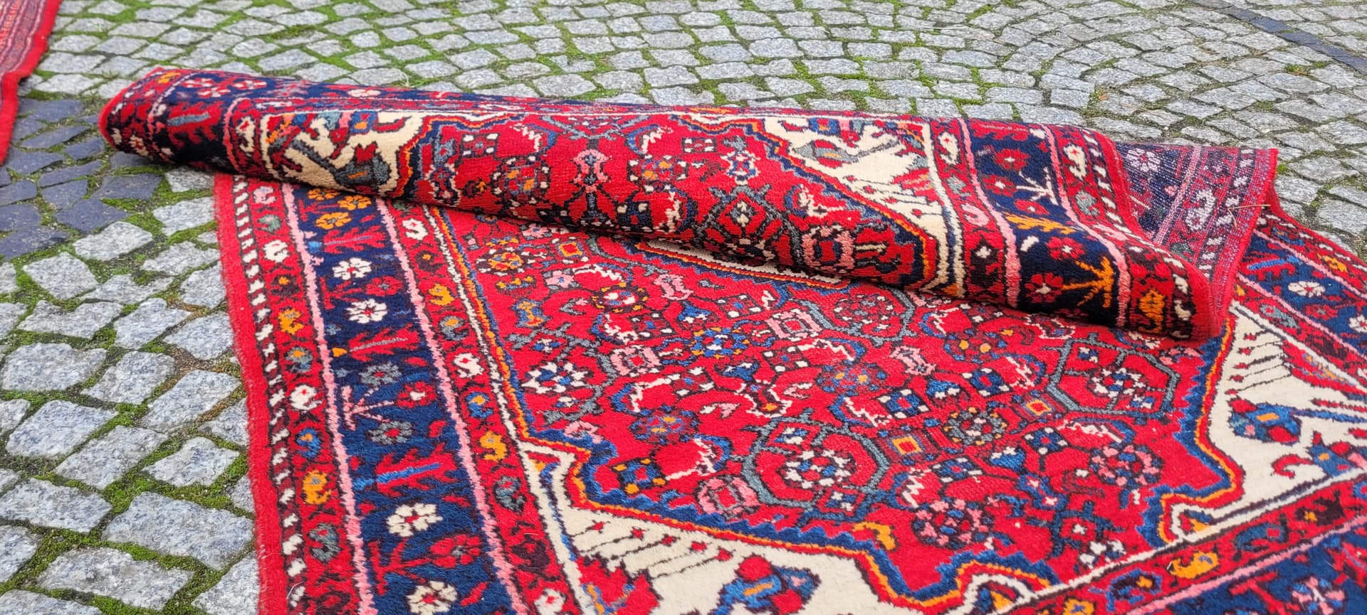 Dywan Hamadan 113x150 cm, czerwony, wełna, Iran, pierwsza połowa XX w. - 130728