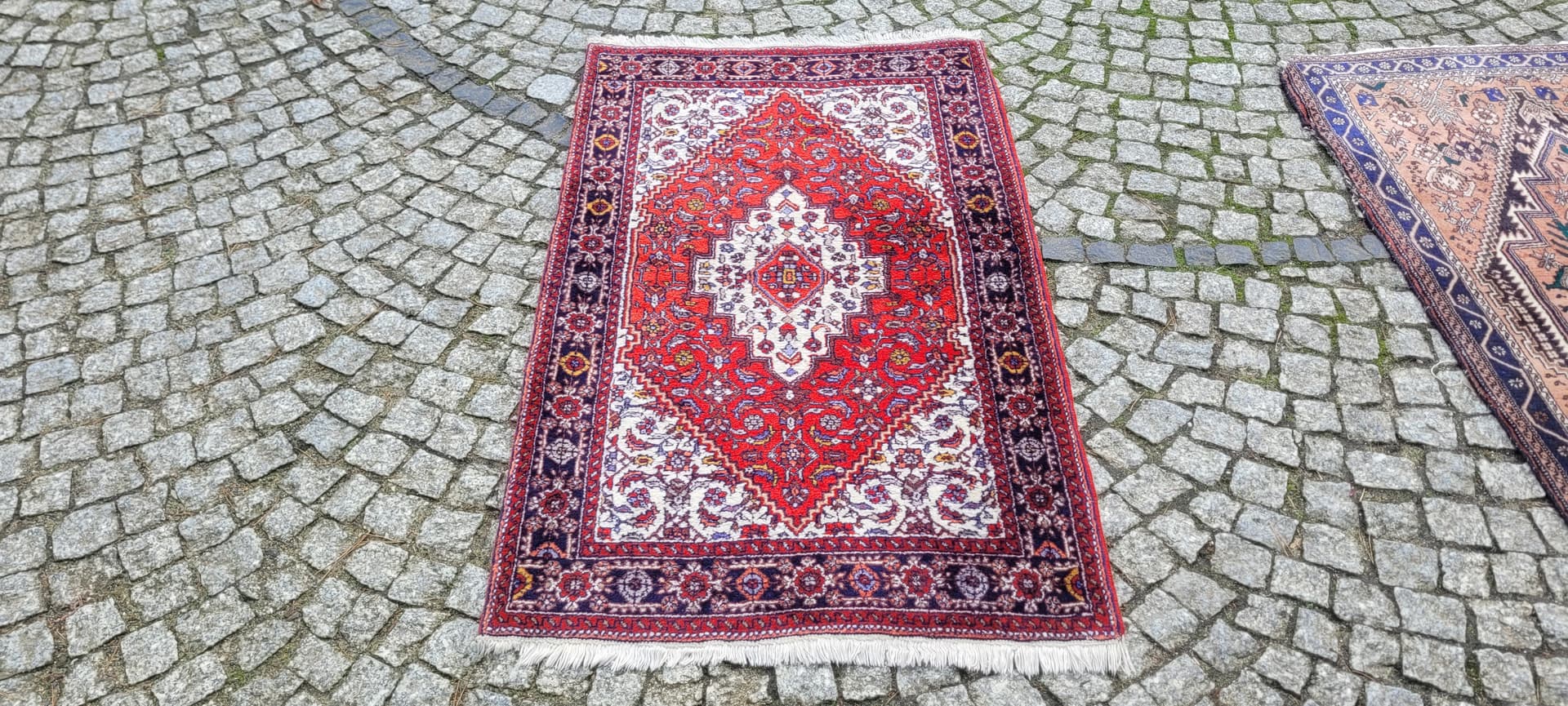 Dywan Bidjar 130x80cm, czerwony, wełna, Indie - 130774