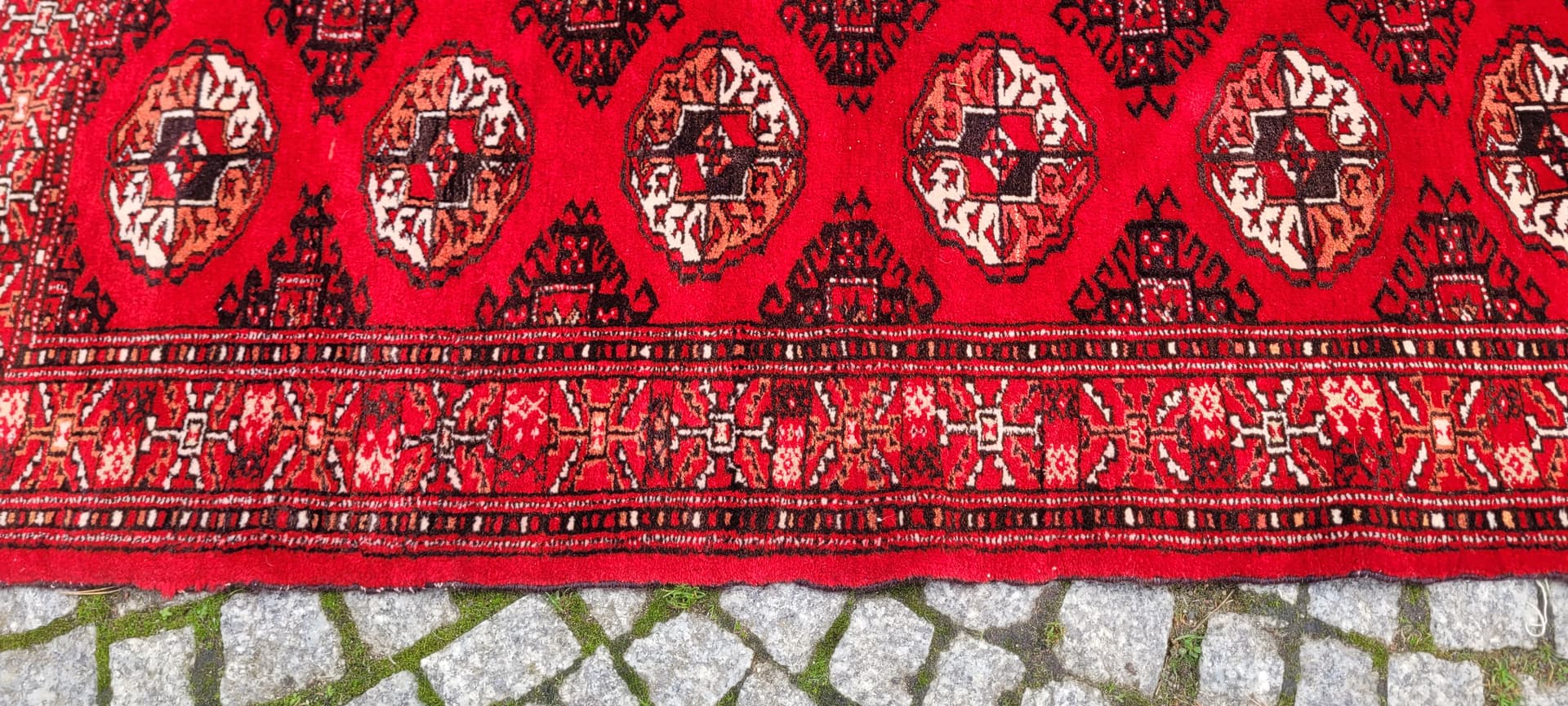 Dywan Tekke, czerwony, wełna, Turkmenistan, lata 90. - 130804