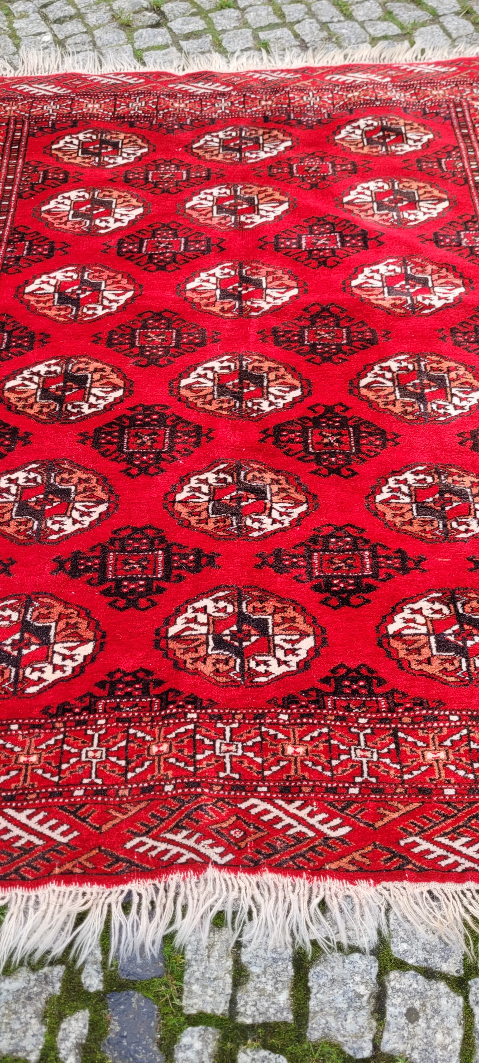 Dywan Tekke, czerwony, wełna, Turkmenistan, lata 90. - 130797