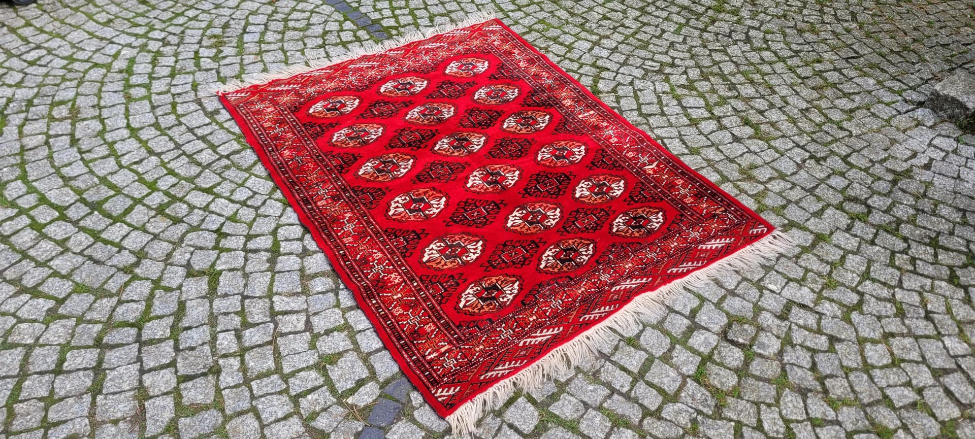 Dywan Tekke, czerwony, wełna, Turkmenistan, lata 90. - 130803