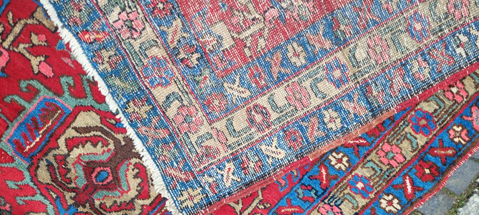 Dywan Heriz, czerwony, wełna, Persja - 130881