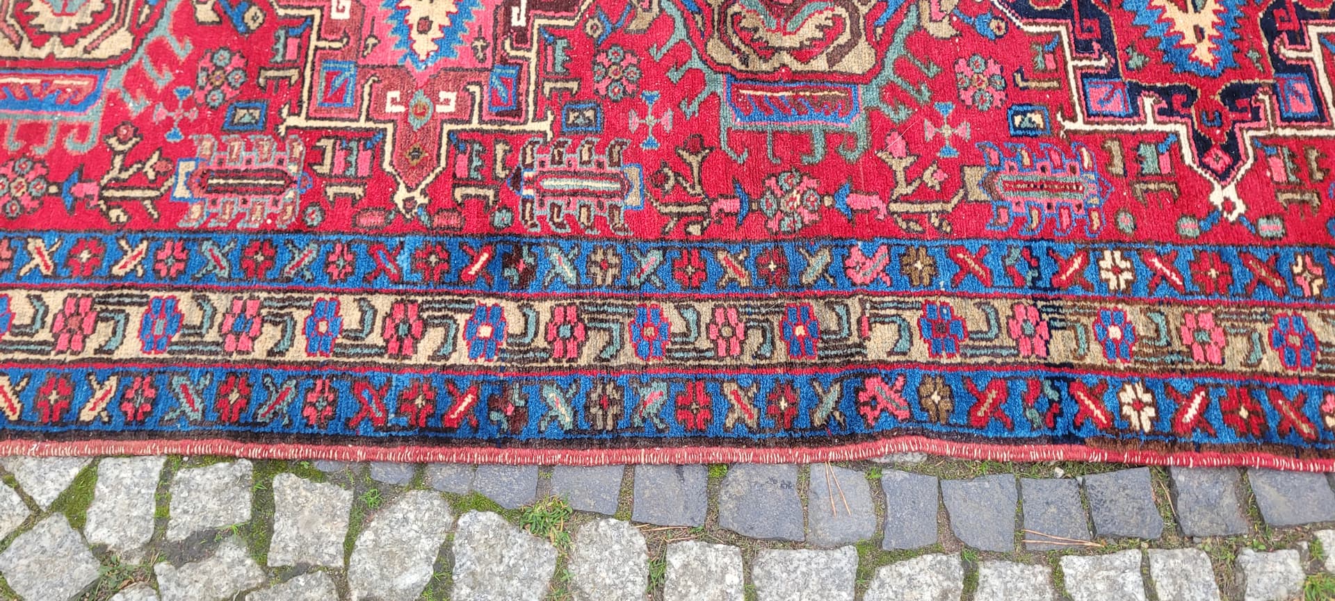 Dywan Heriz, czerwony, wełna, Persja - 130880