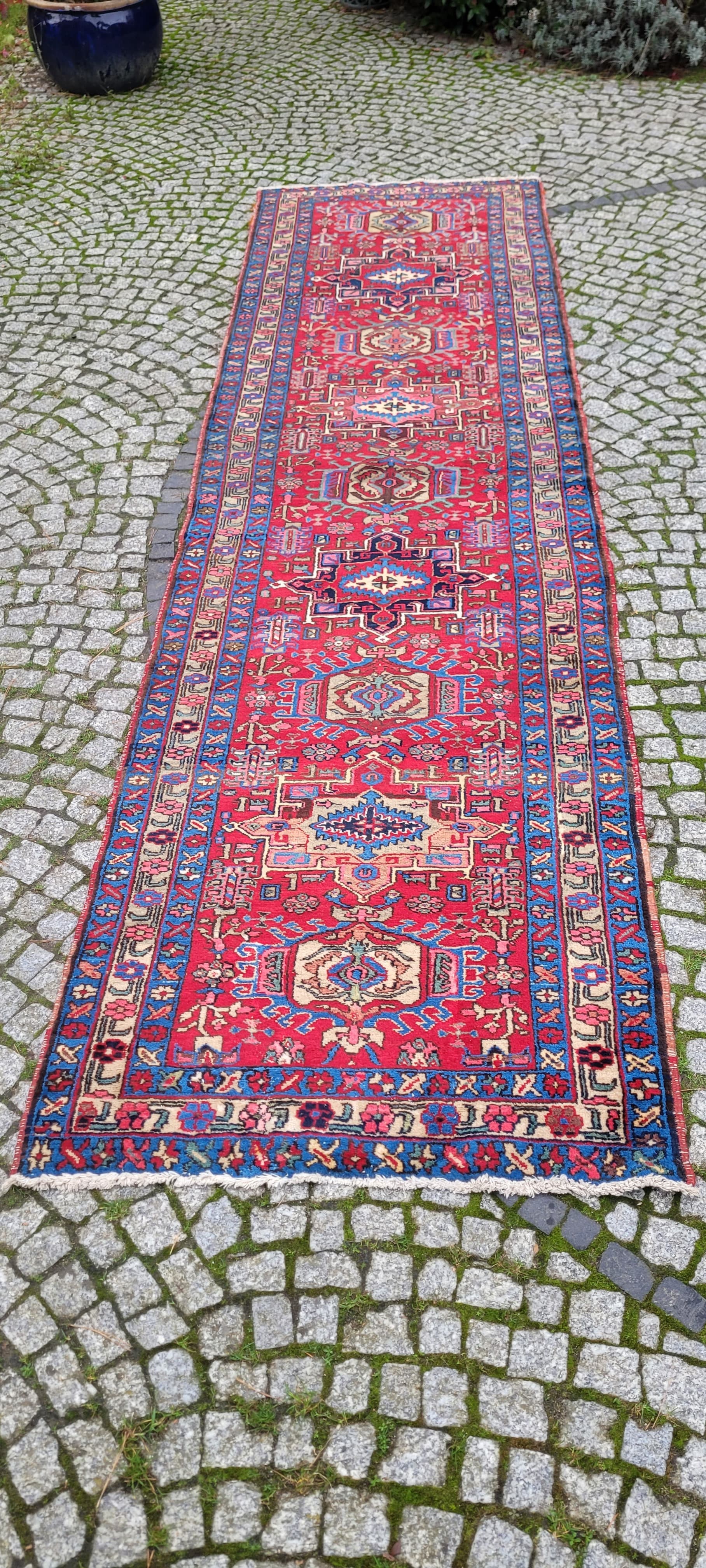 Dywan Heriz, czerwony, wełna, Persja - 130877