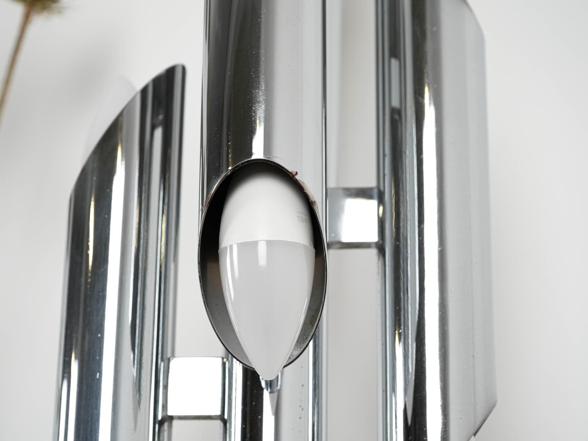 Floor Lamp Space Age, chrome silver metal, Italy, 1970s. - 131071