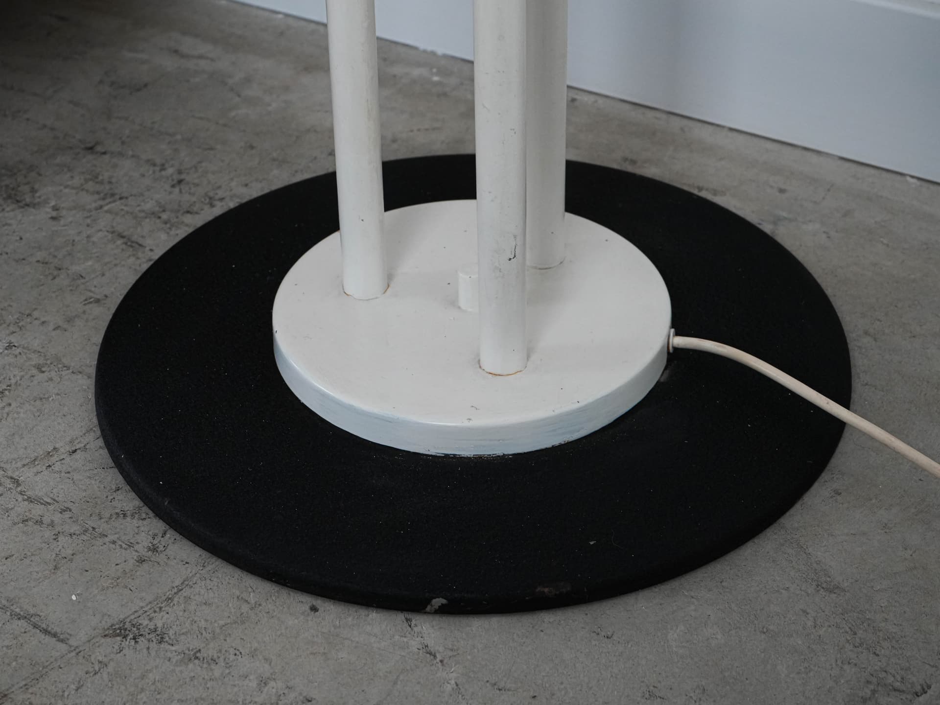 Floor lamp, clear Murano glass, white metal, Italy, 1970s. - 131083