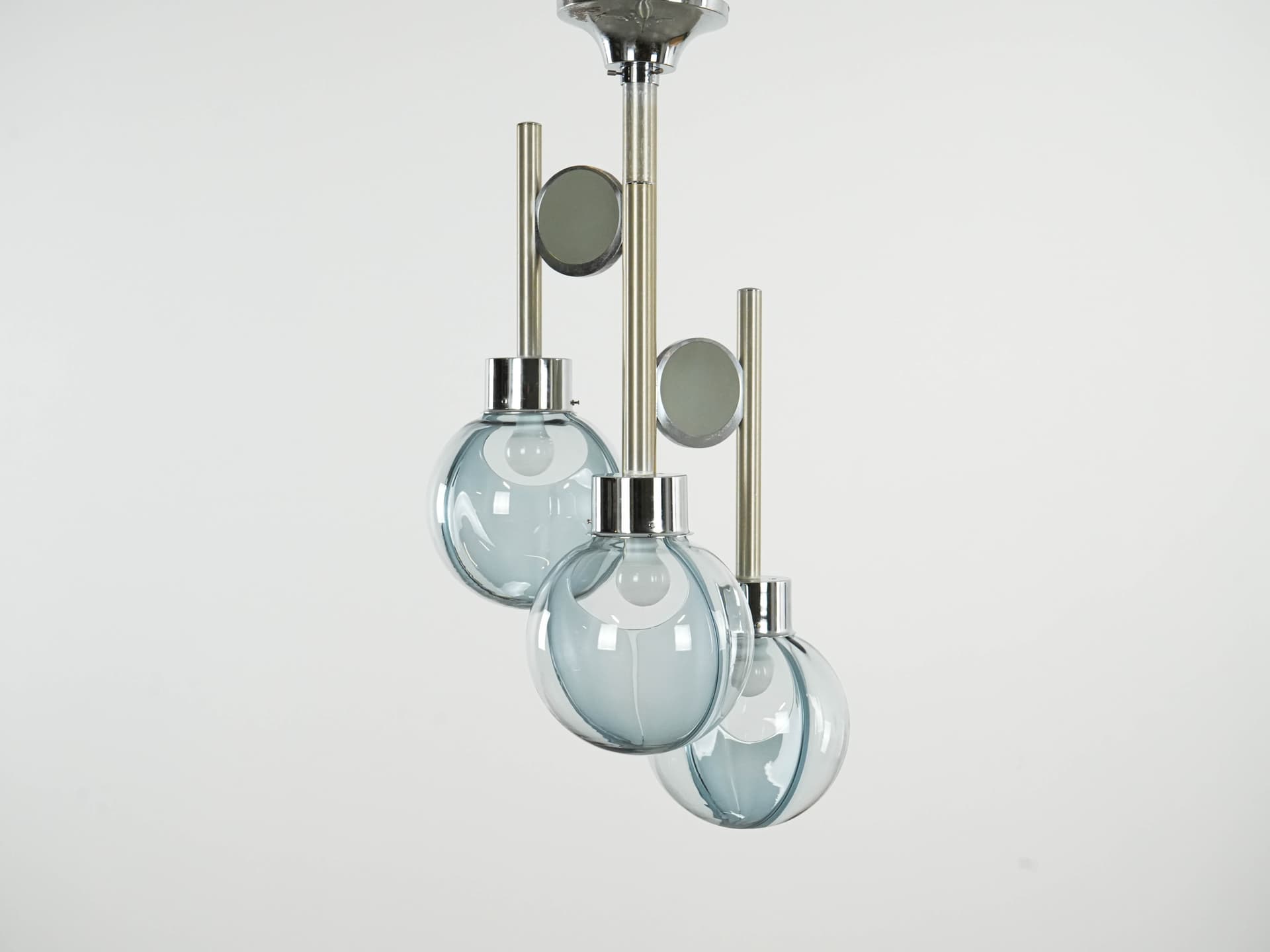Żyrandol Space Age, szkło Murano niebieski, Włochy, lata 70. - 131132