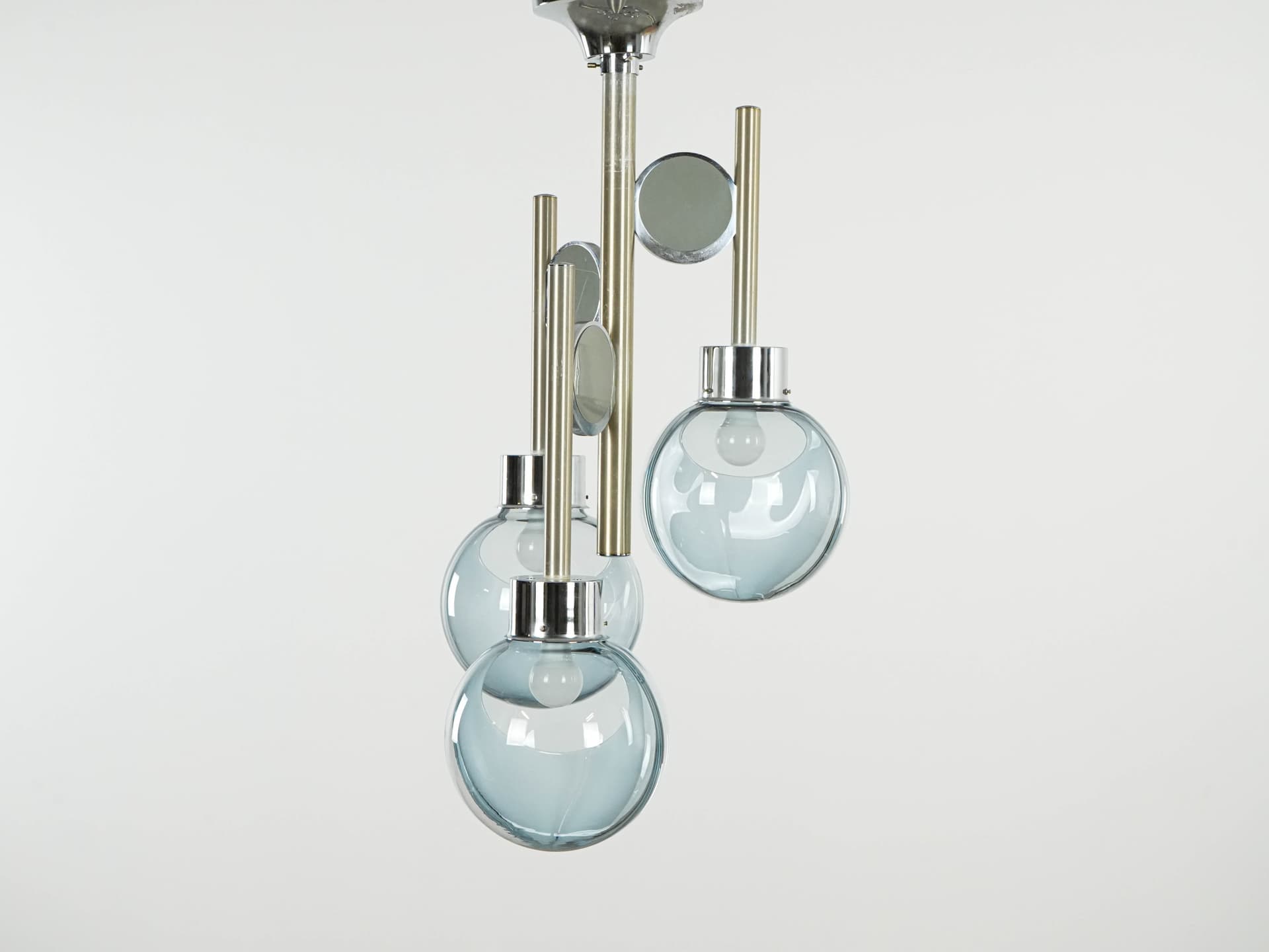 Żyrandol Space Age, szkło Murano niebieski, Włochy, lata 70. - 131121