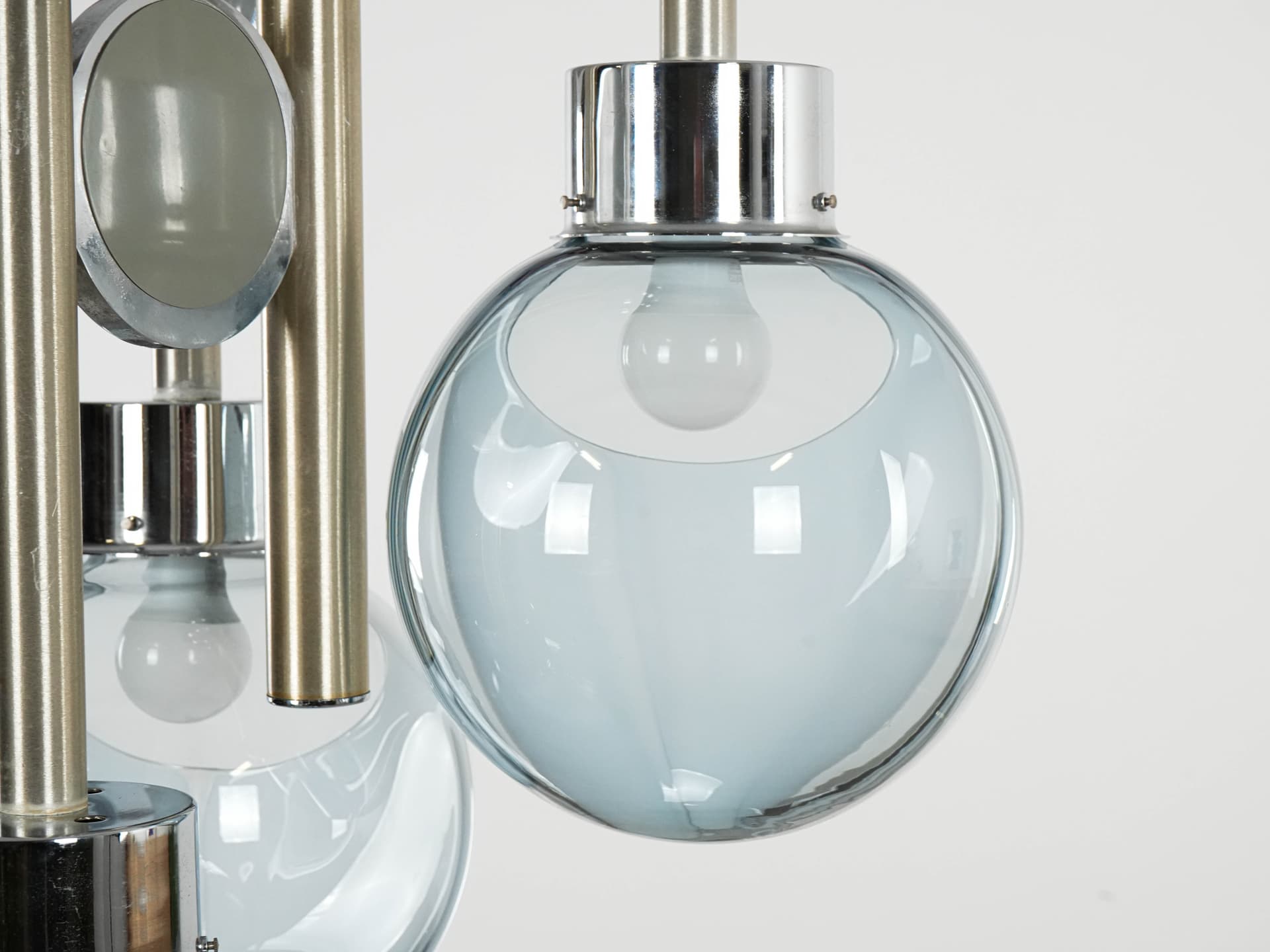 Żyrandol Space Age, szkło Murano niebieski, Włochy, lata 70. - 131125