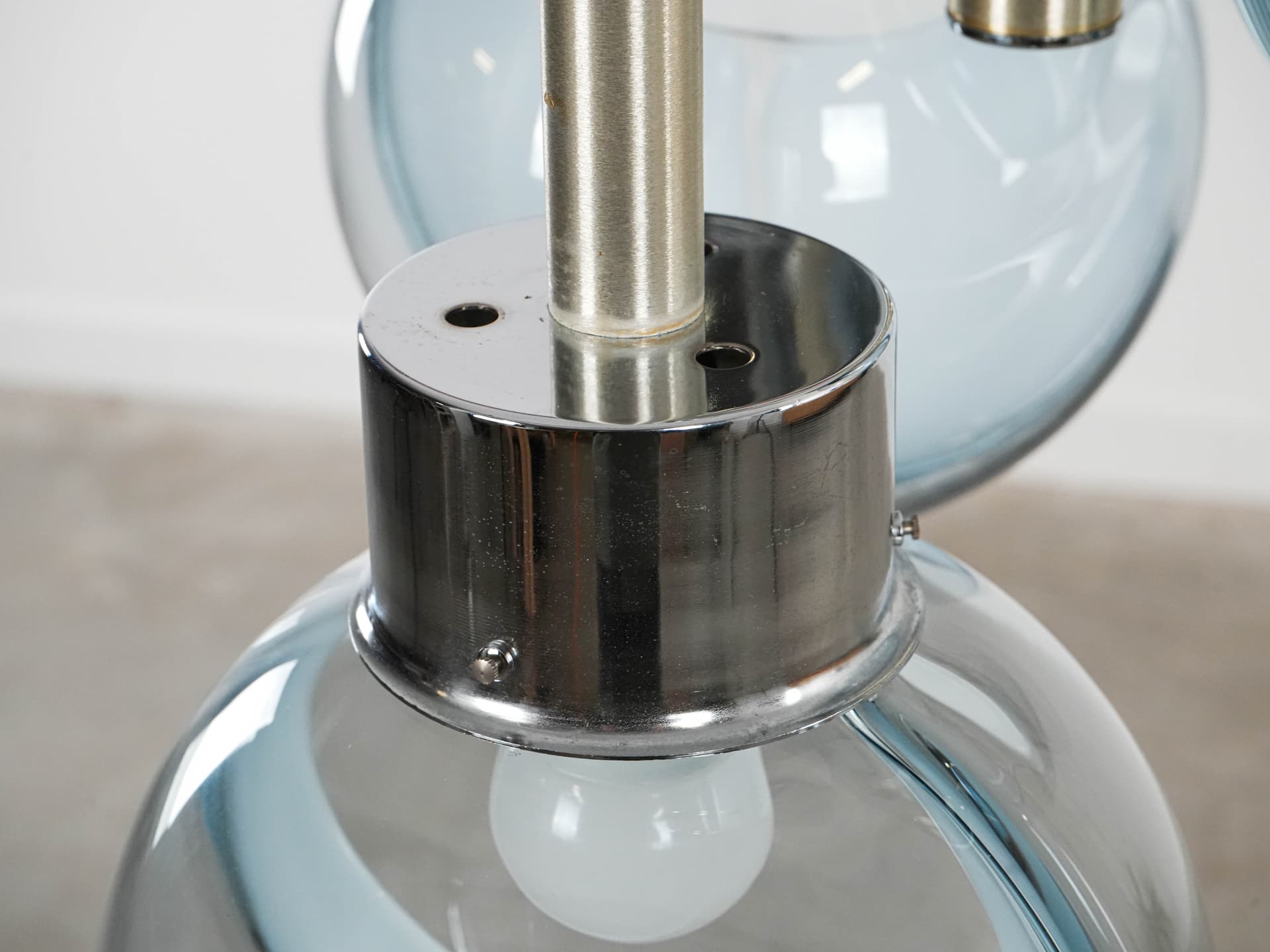 Żyrandol Space Age, szkło Murano niebieski, Włochy, lata 70. - 131126