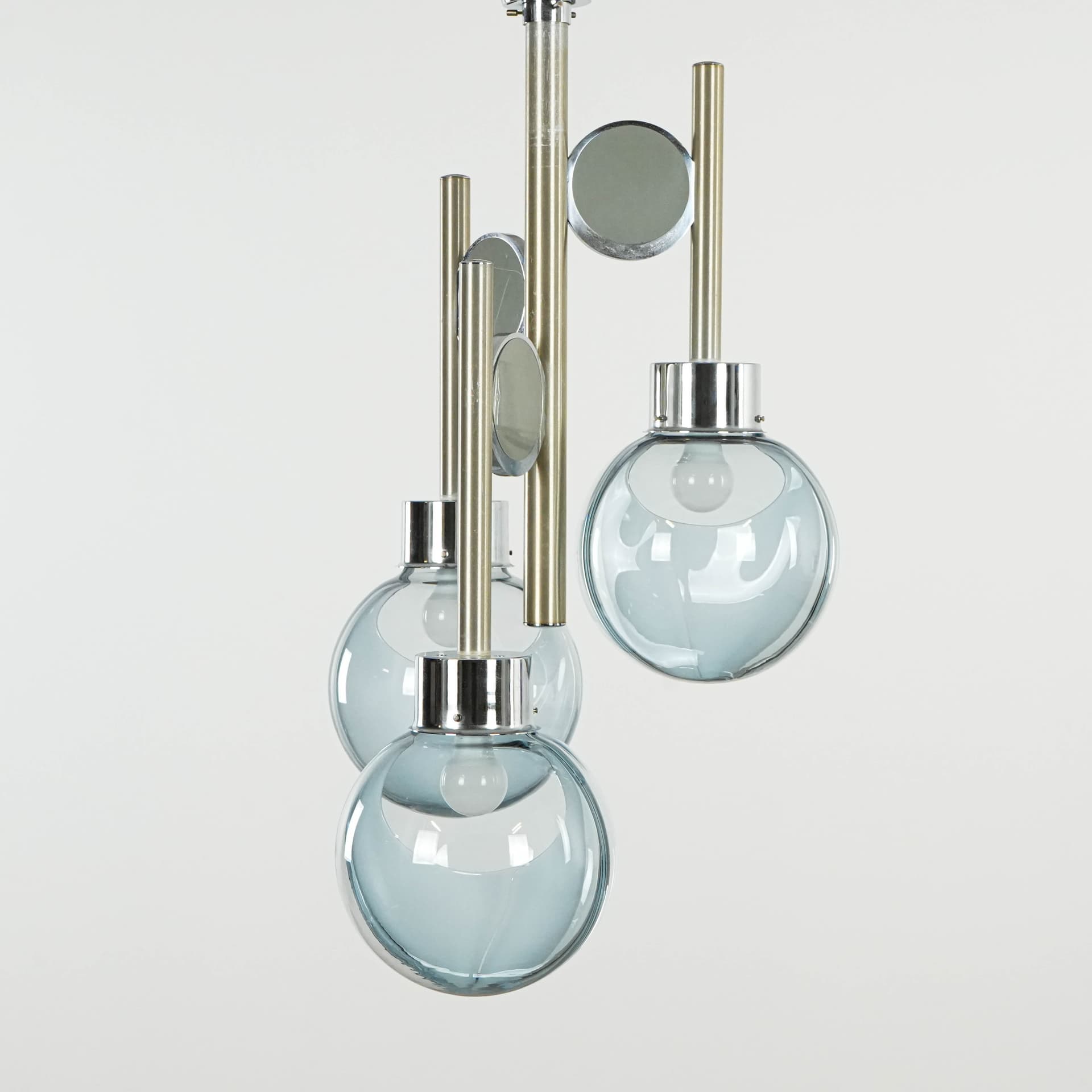 Żyrandol Space Age, szkło Murano niebieski, Włochy, lata 70. - 131120