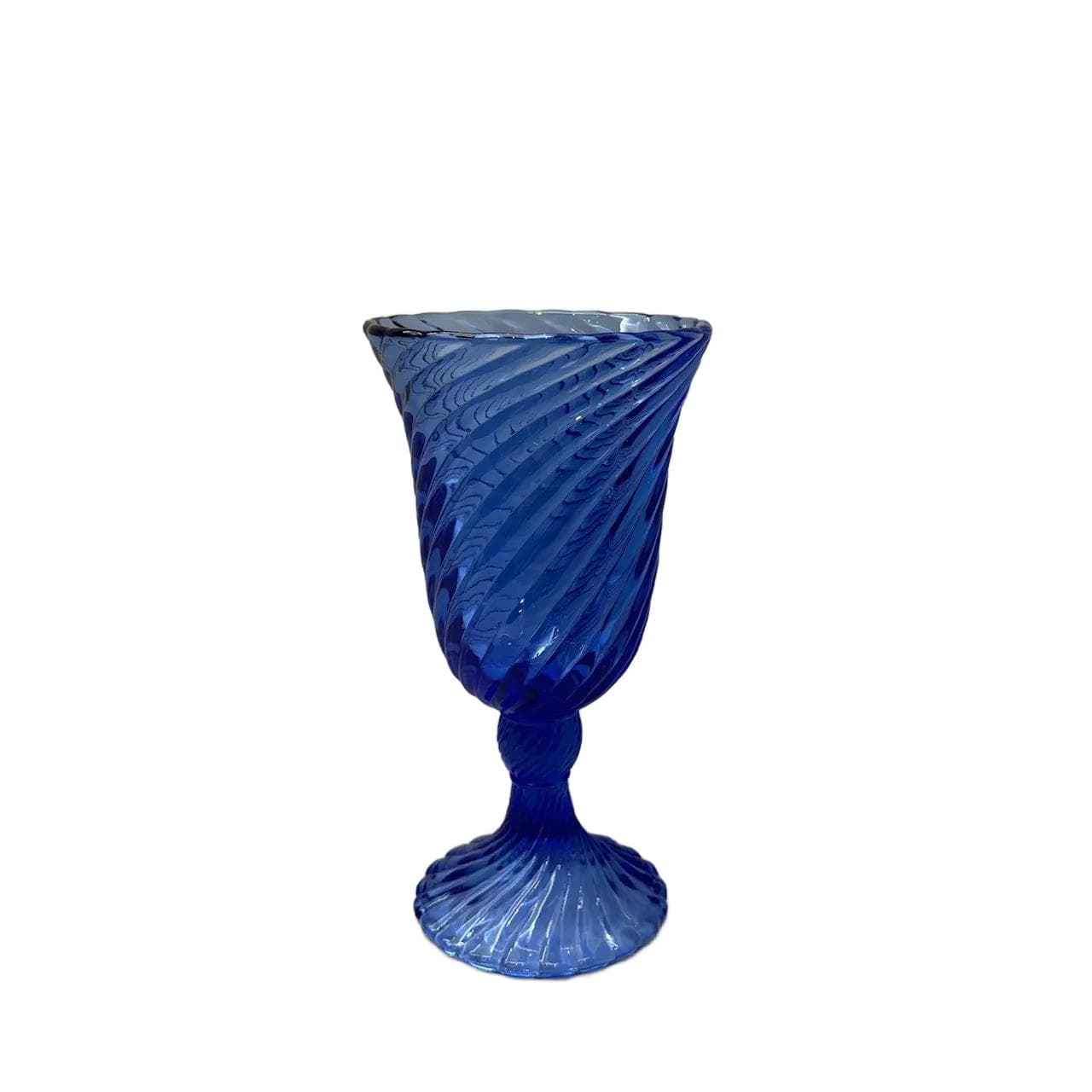 Wazon Spirelli, szkło niebieski, proj. R. Serwicki, Polska, lata 70.