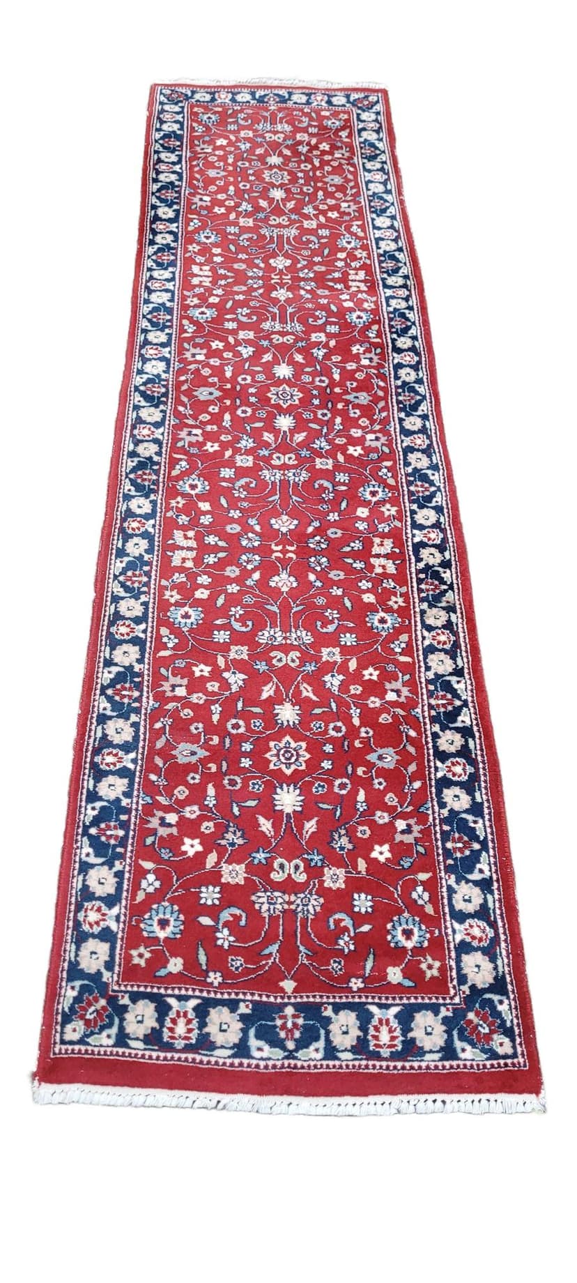 Runner Rug Indo Keshan, 80x315 cm, red, wool, India
