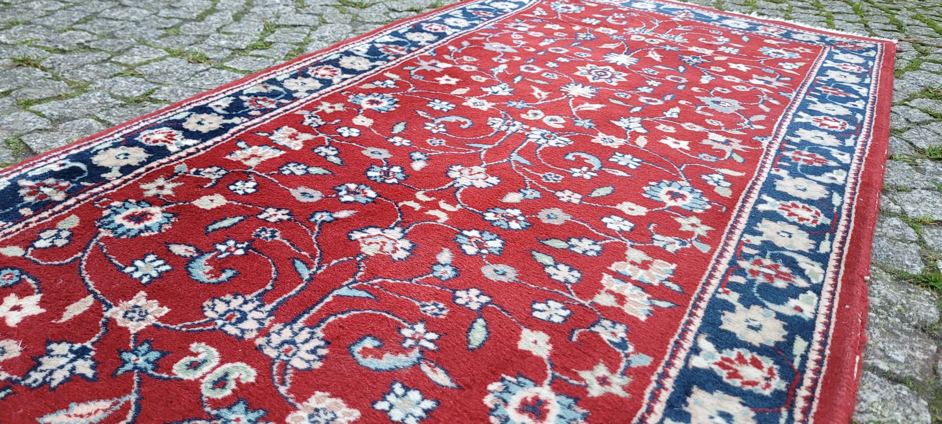 Runner Rug Indo Keshan, 80x315 cm, red, wool, India - 131314