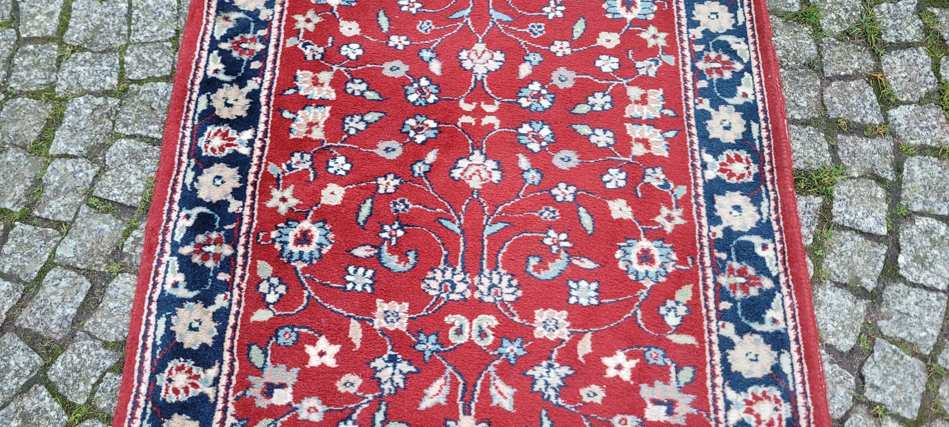 Runner Rug Indo Keshan, 80x315 cm, red, wool, India - 131312