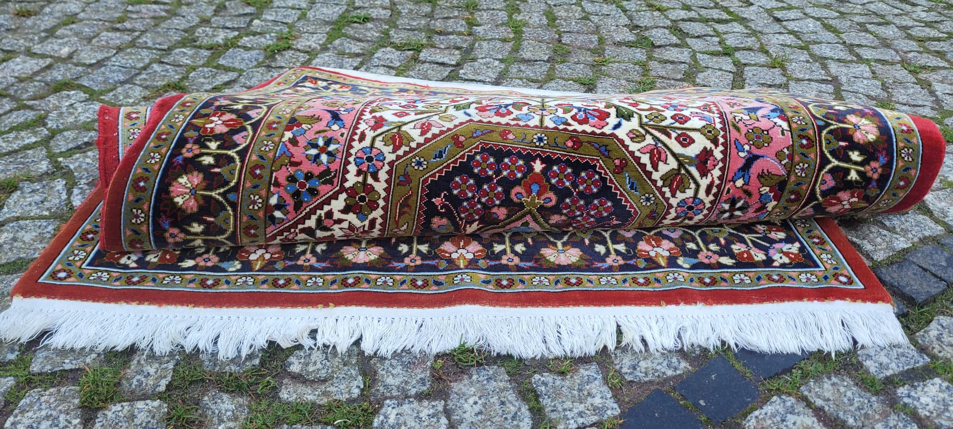 Dywan Ghom, 120x85 cm, multikolor, jedwab wełna, Iran - 131592