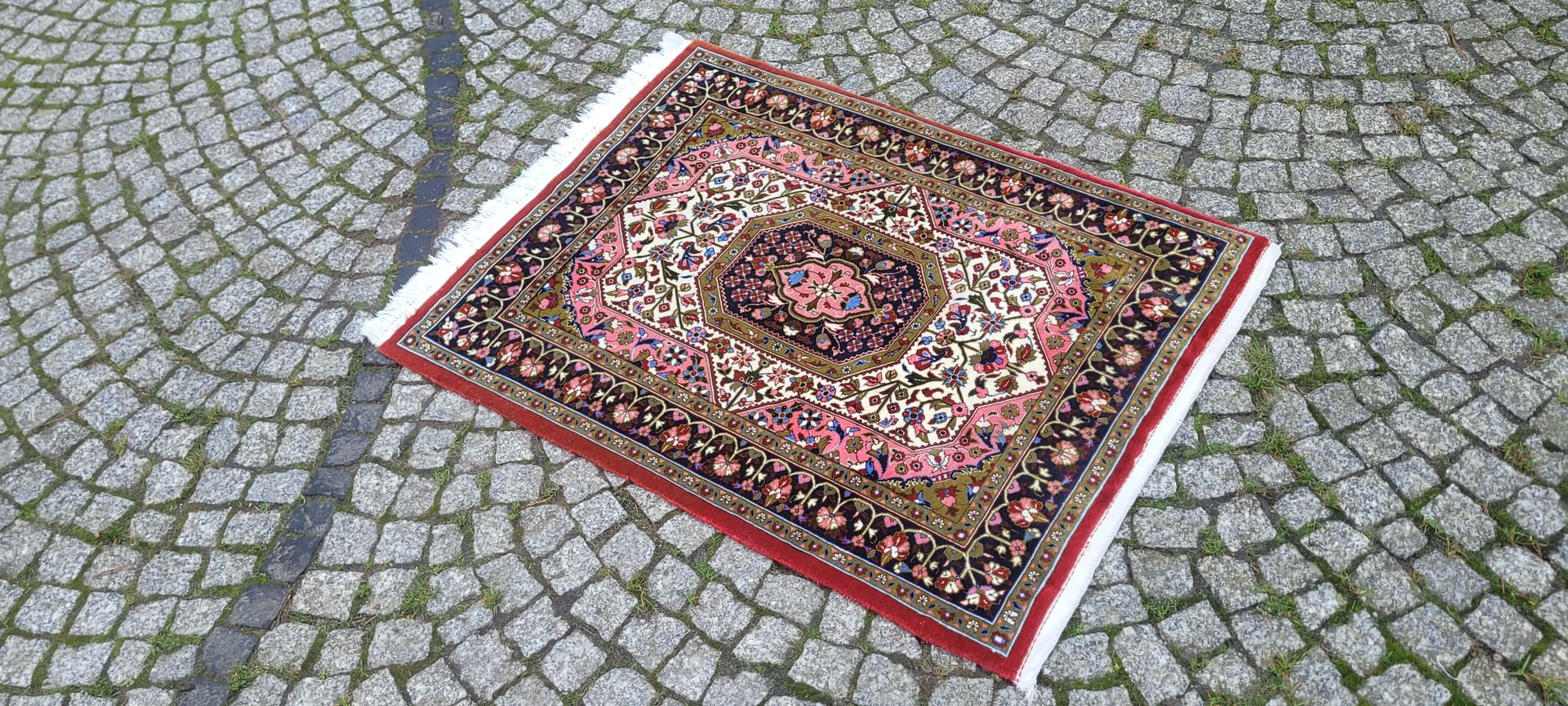 Dywan Ghom, 120x85 cm, multikolor, jedwab wełna, Iran - 131585