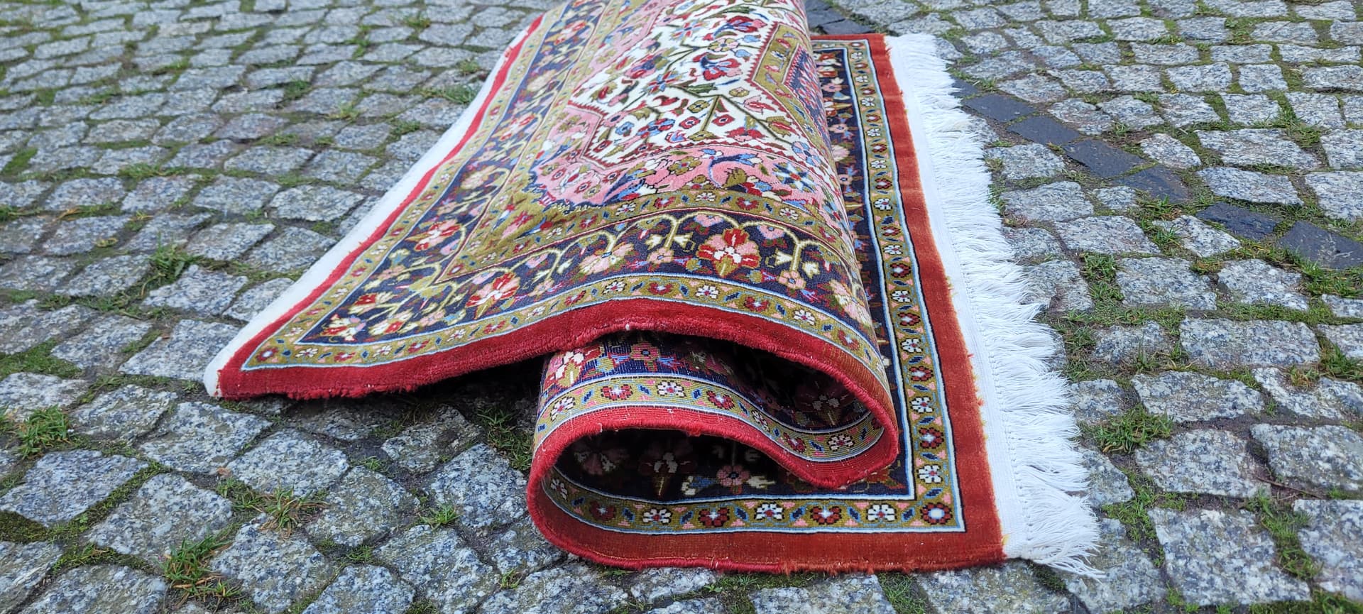 Dywan Ghom, 120x85 cm, multikolor, jedwab wełna, Iran - 131593