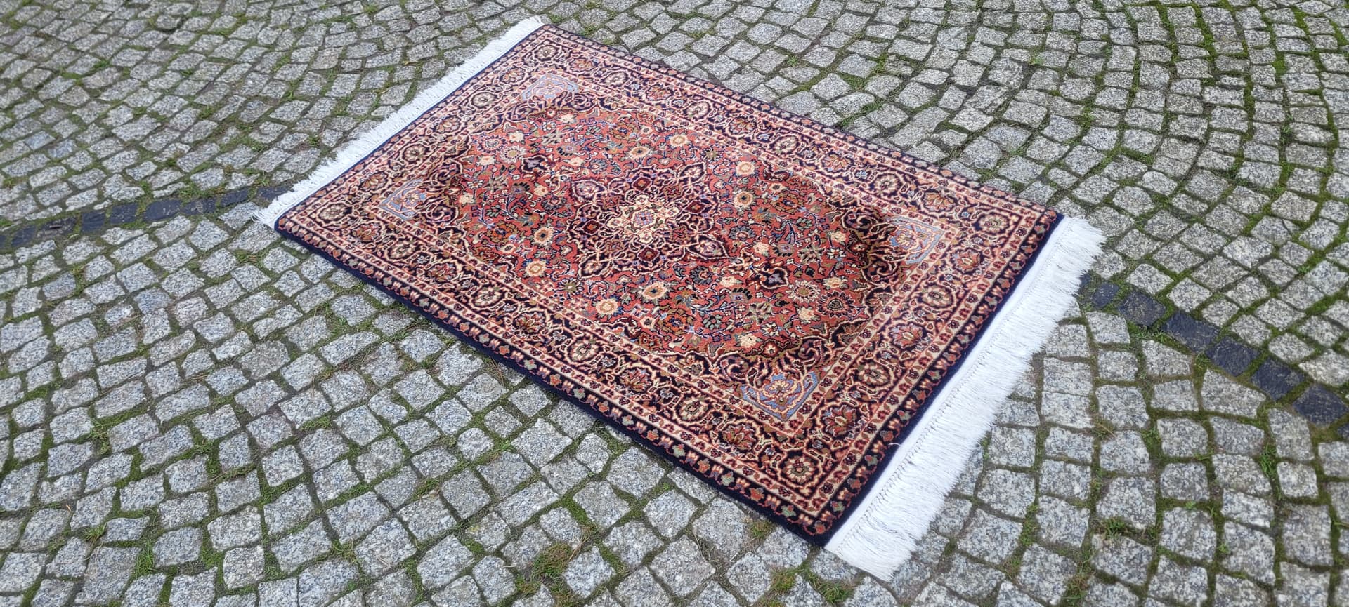 Dywan Indo Keshan, 82x142 cm, czerwony, wełna, Indie - 131600