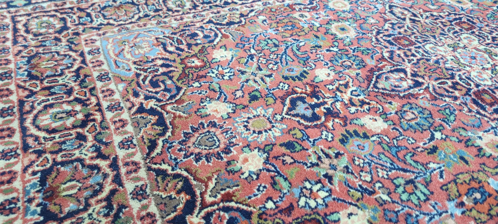 Dywan Indo Keshan, 82x142 cm, czerwony, wełna, Indie - 131606