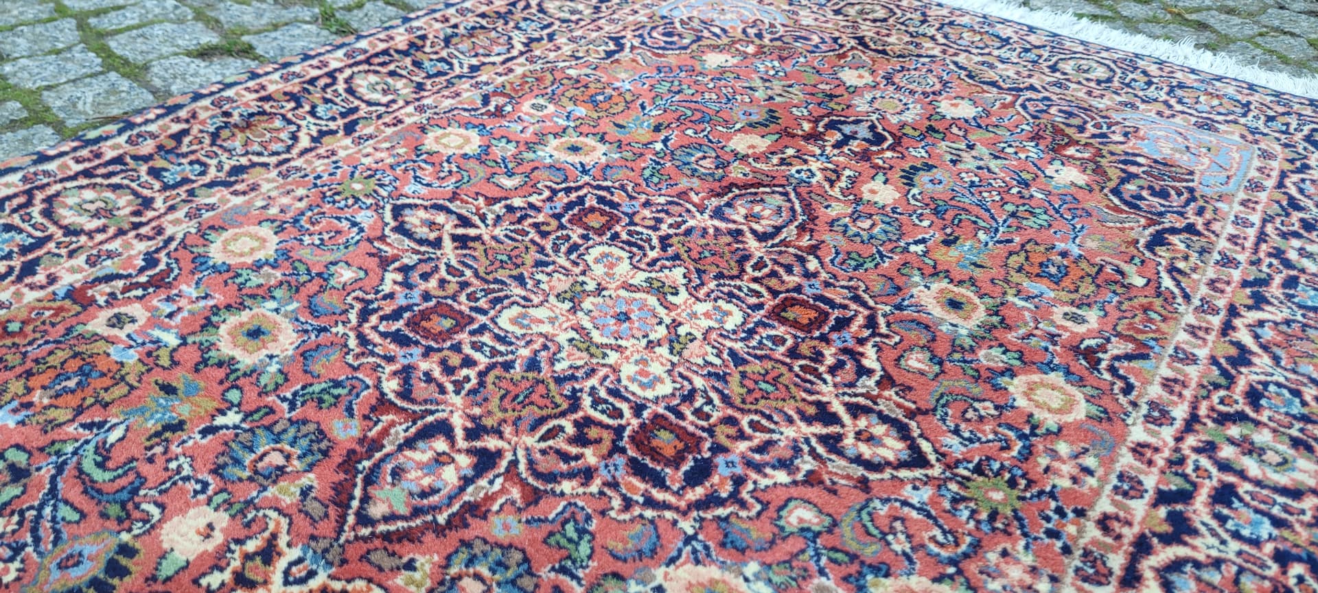 Dywan Indo Keshan, 82x142 cm, czerwony, wełna, Indie - 131605