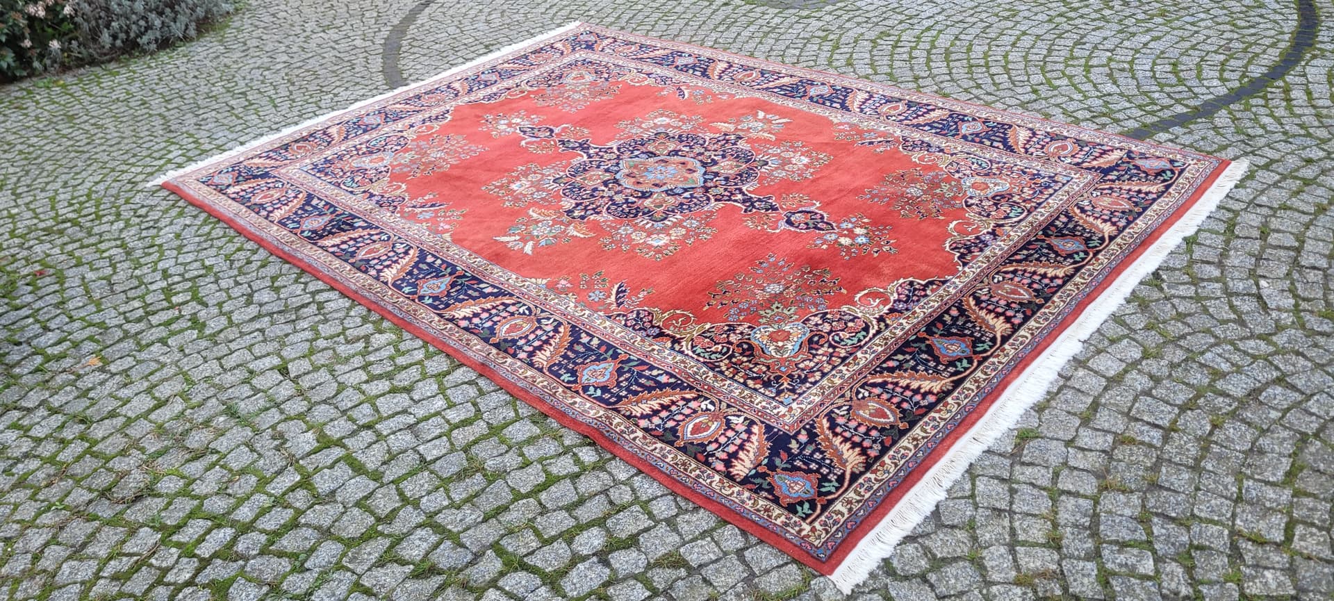 Rug Kashmar, red, wool, India, early 20th c. - 131645