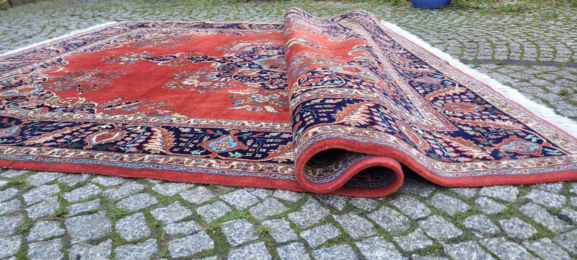 Rug Kashmar, red, wool, India, early 20th c. - 131656