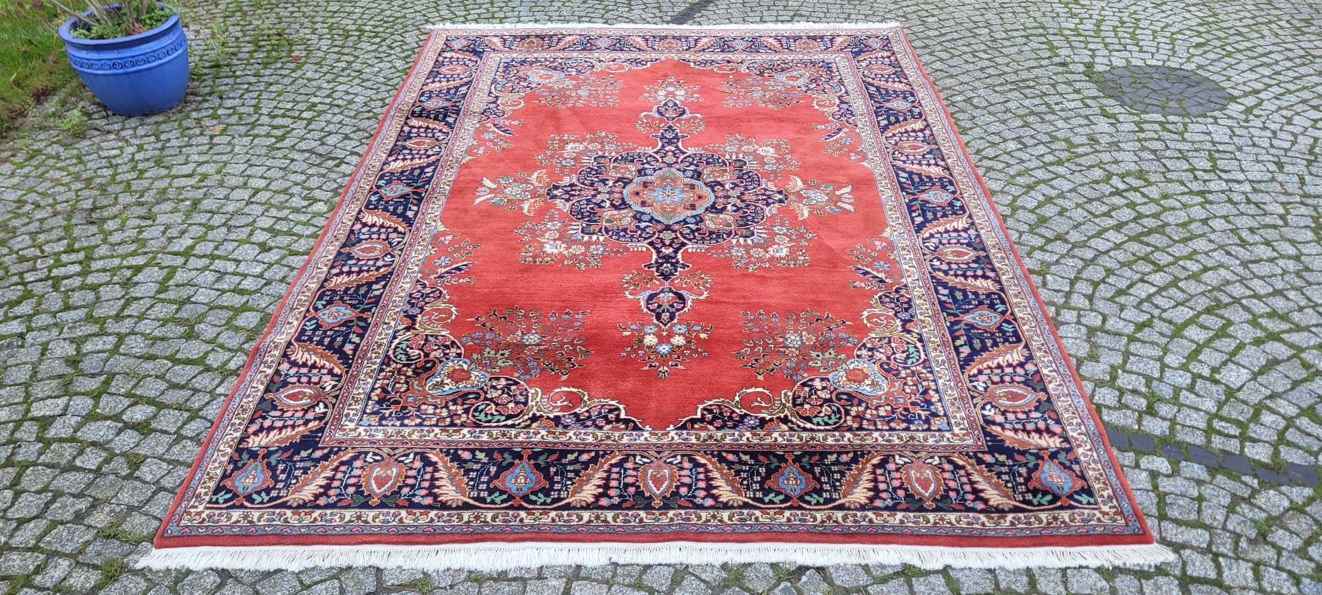 Rug Kashmar, red, wool, India, early 20th c. - 131646