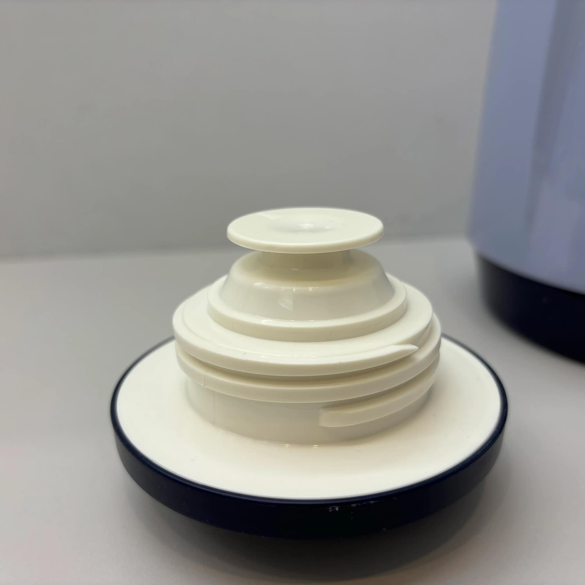 Thermos Bella, grey navy red, plastic, Rotpunkt, Germany, 1980s. - 9009