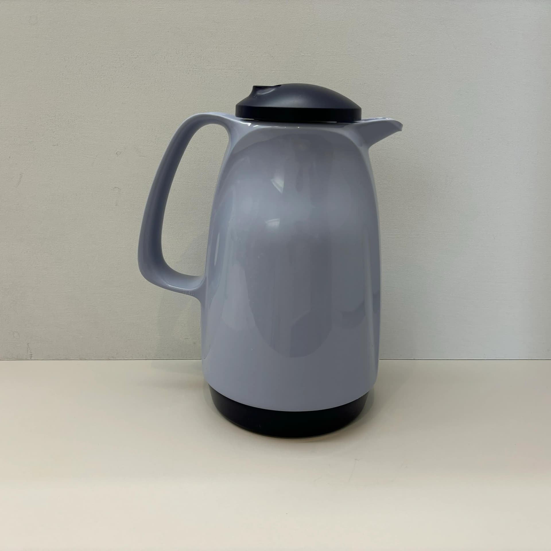 Thermos Bella, grey navy red, plastic, Rotpunkt, Germany, 1980s. - 9012