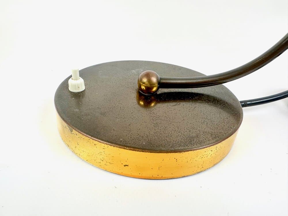 Lampa biurkowa Art Deco, złoty, mosiądz, Niemcy, lata 40. - 149637