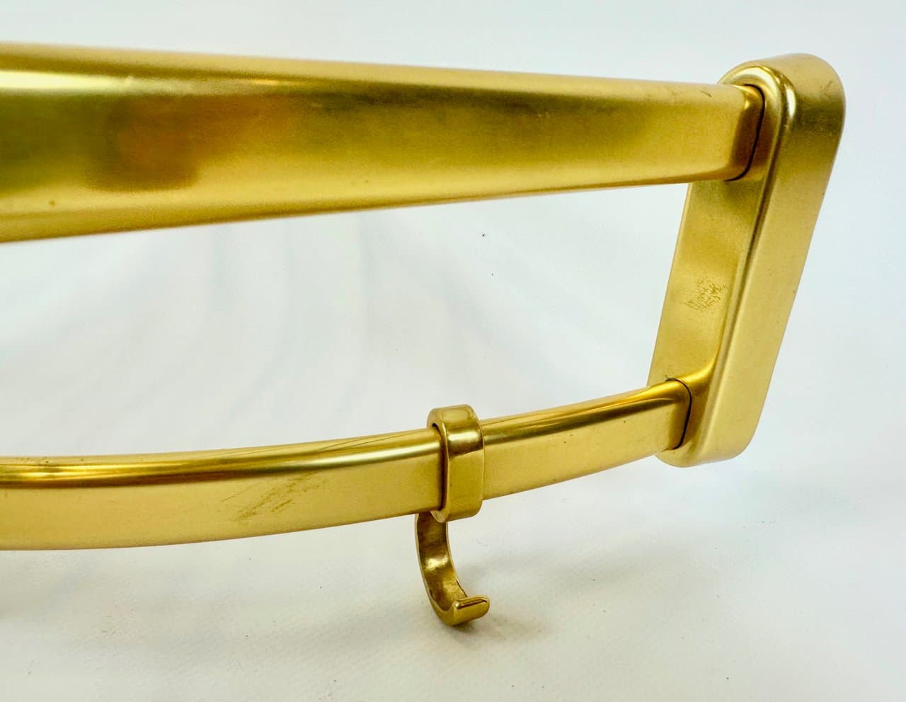 Corner coat and hat rack, gold aluminium, Germany, 1960s. - 149697