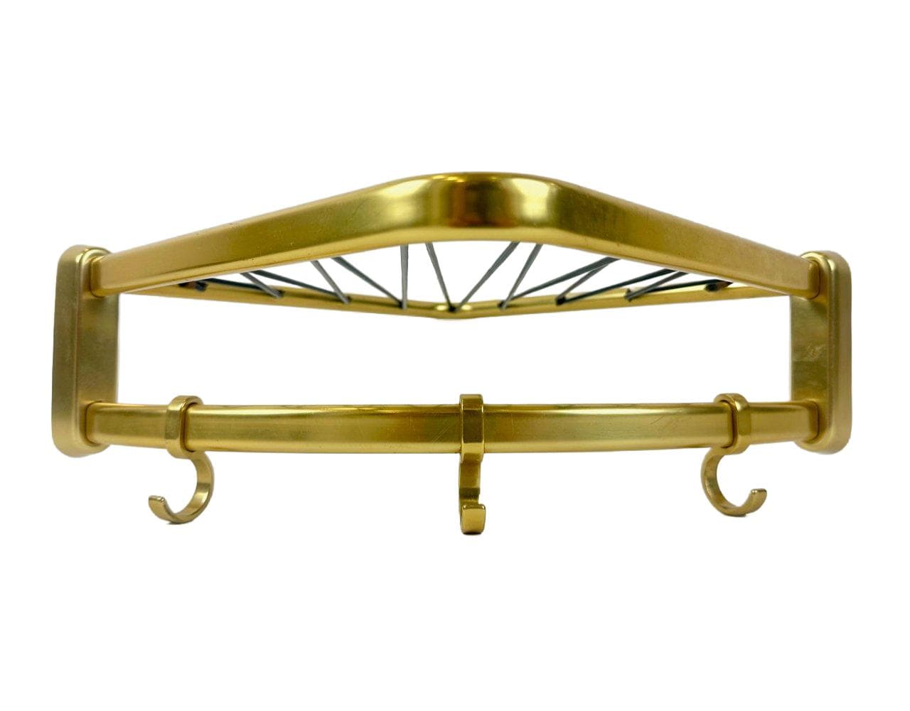 Corner coat and hat rack, gold aluminium, Germany, 1960s. - 148233