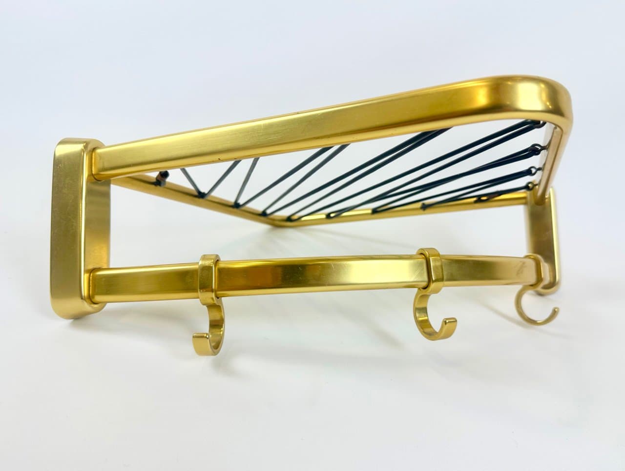Corner coat and hat rack, gold aluminium, Germany, 1960s. - 149692