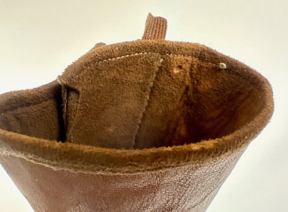 Proteza ręki damska wiktoriańska, brązowy jasny, skóra naturalna, drewno, Wielka Brytania, XIX w. - 149754