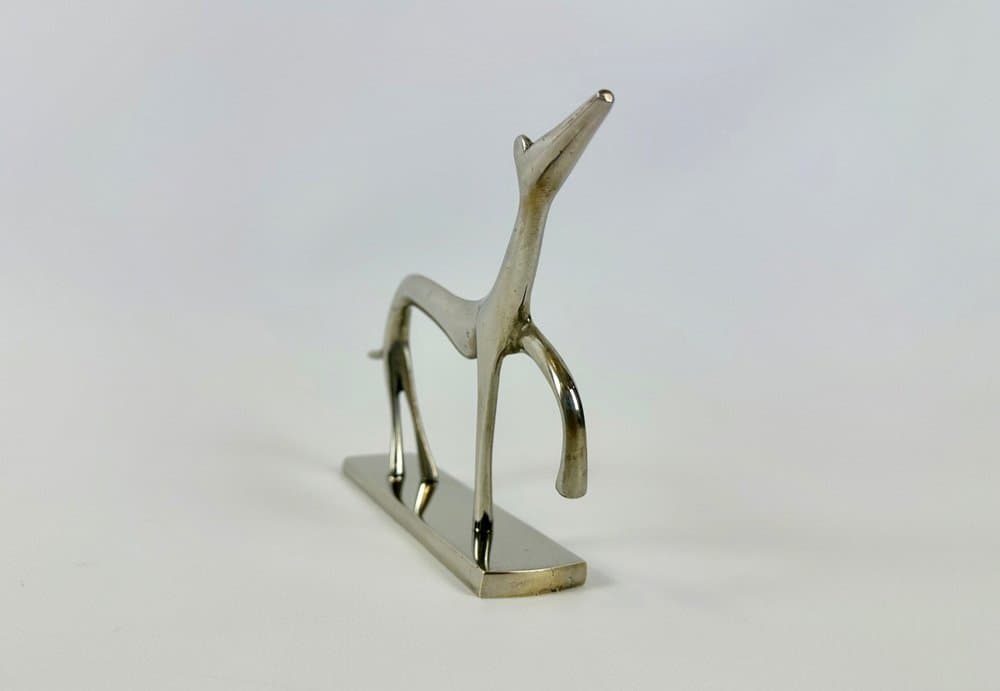 Figurka chart, Art déco, srebrny, mosiądz, proj. L. Hoenig, Węgry, lata 30. - 149757