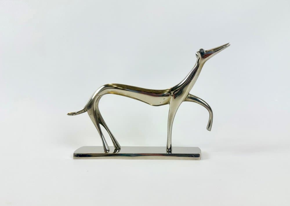 Figurka chart, Art déco, srebrny, mosiądz, proj. L. Hoenig, Węgry, lata 30. - 149755