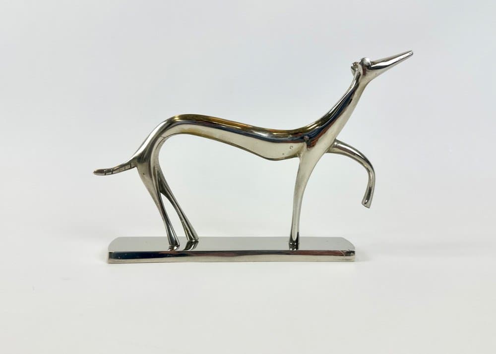 Figurka chart, Art déco, srebrny, mosiądz, proj. L. Hoenig, Węgry, lata 30. - 149762