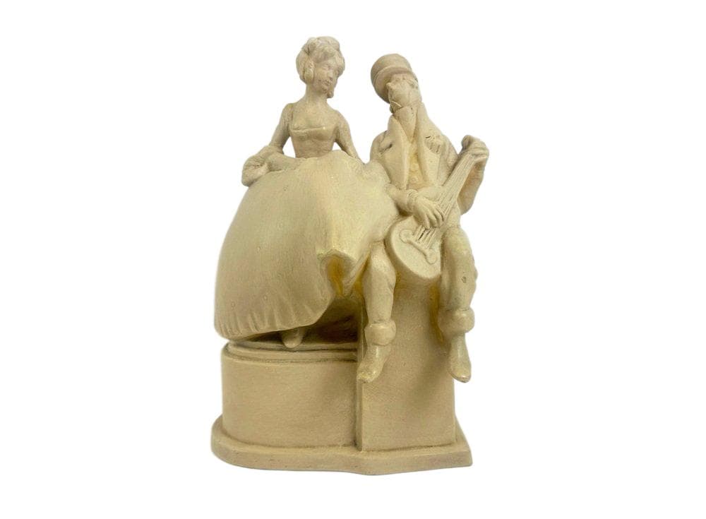 Figurine Guitar Flirt Scene, ivory, ceramic, Czech Republic, 1950s - 148245