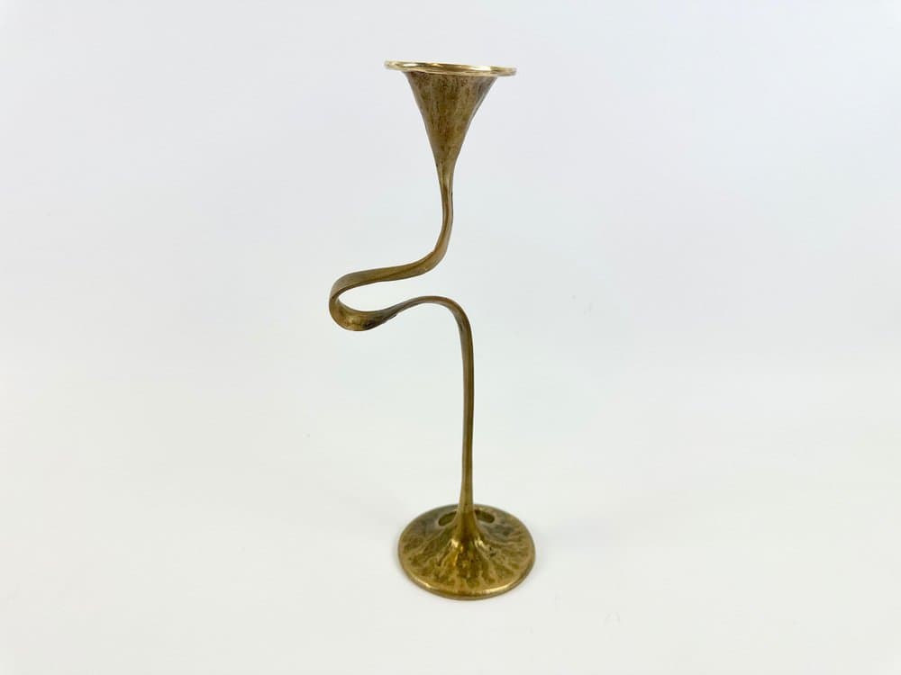 Candleholder Amadeus, gold, bronze, Fratelli Tonini, Italy, 1950s - 149857