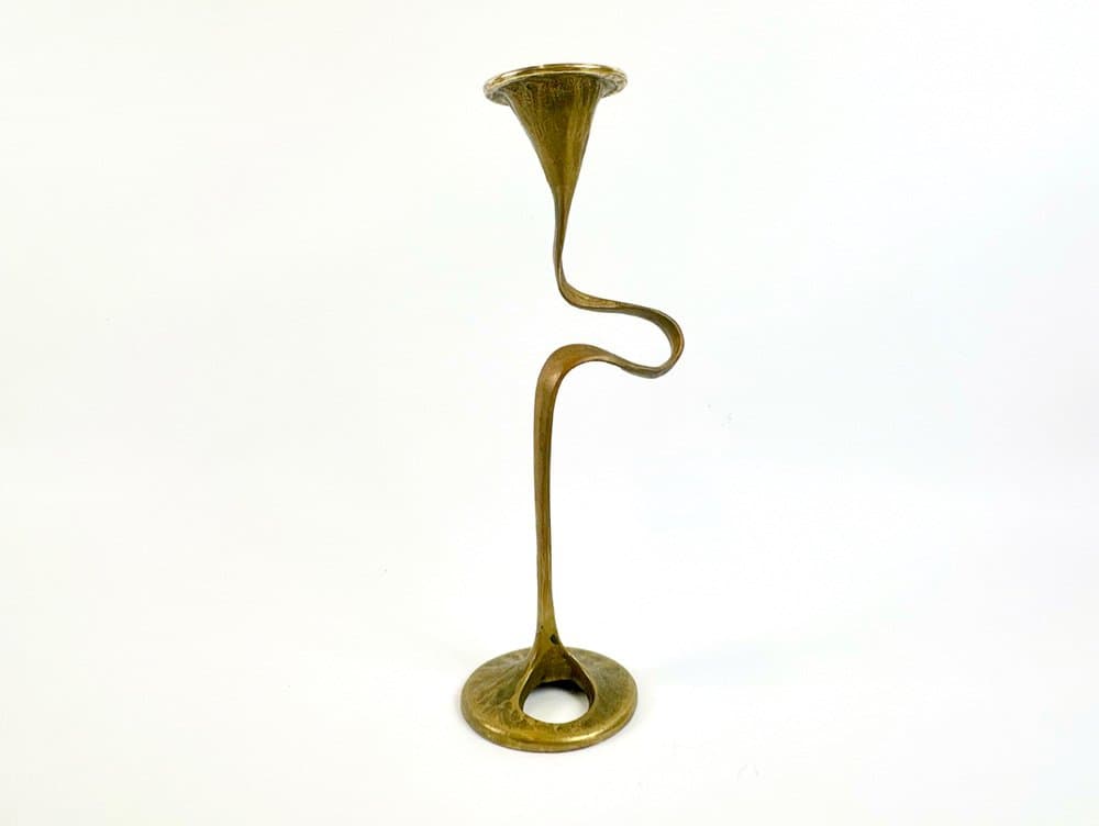 Candleholder Amadeus, gold, bronze, Fratelli Tonini, Italy, 1950s - 149859