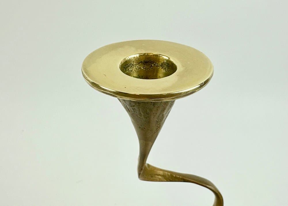 Candleholder Amadeus, gold, bronze, Fratelli Tonini, Italy, 1950s - 149862