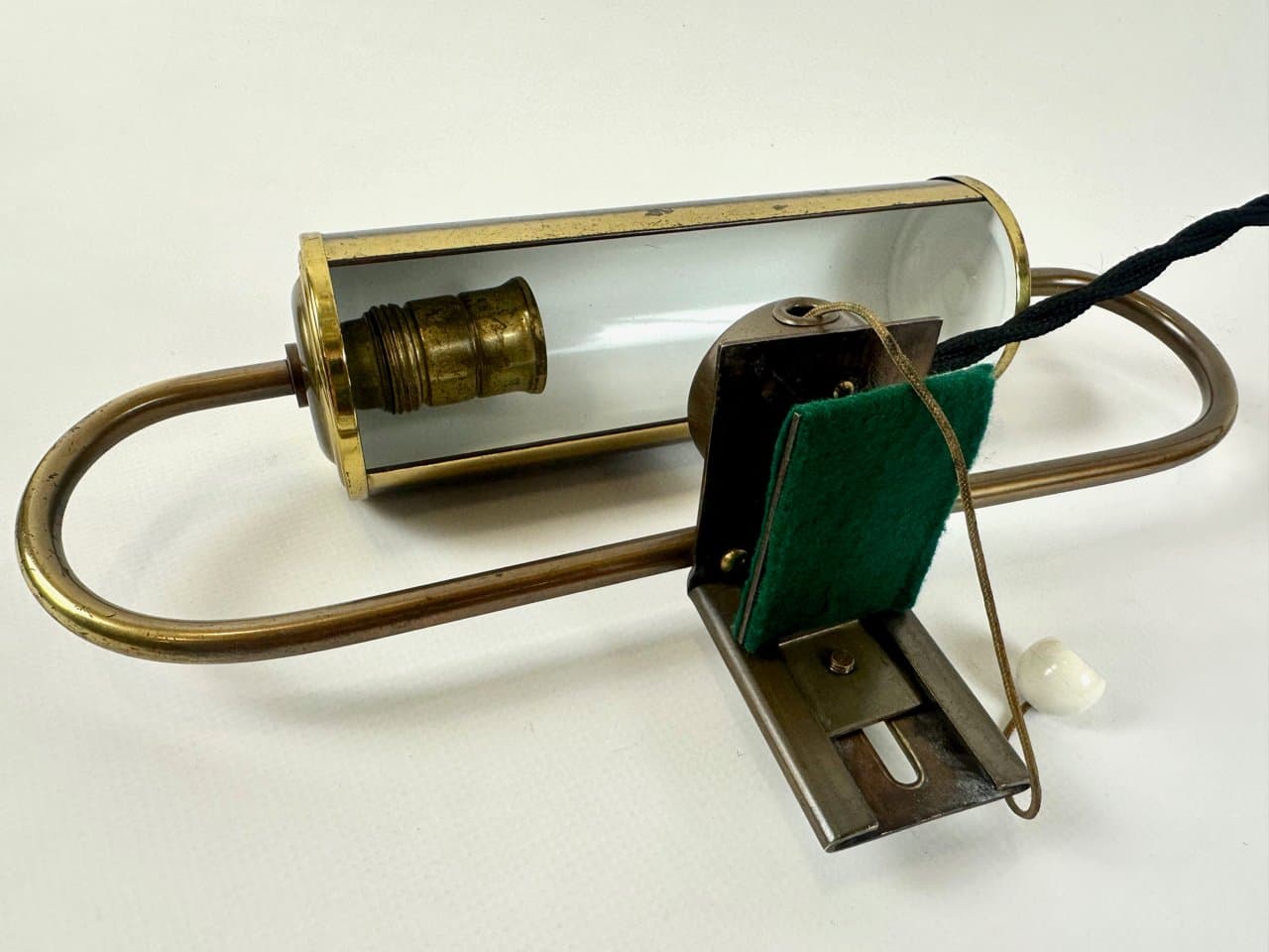 Piano lamp Art Deco, golden brass, Germany, 1930s - 149875