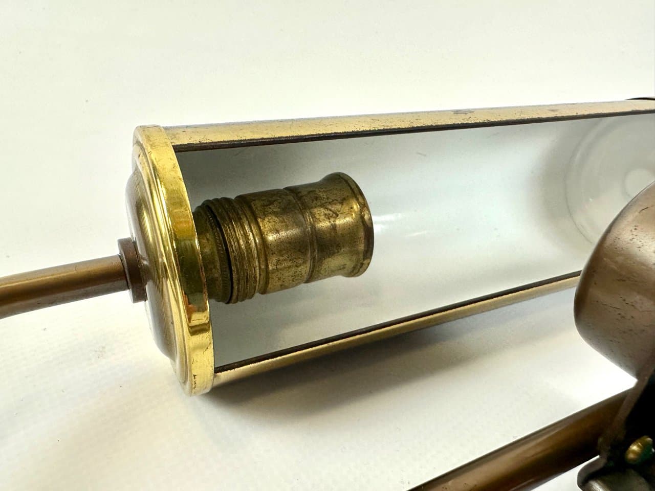 Piano lamp Art Deco, golden brass, Germany, 1930s - 149876