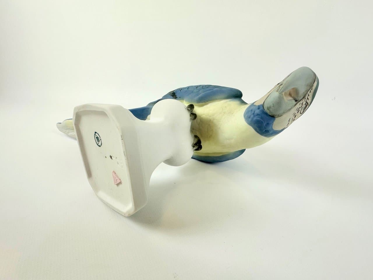 Figurka papuga, turkus, porcelana, Royal Dux Bohemia, Czechosłowacja, lata 60. - 149976