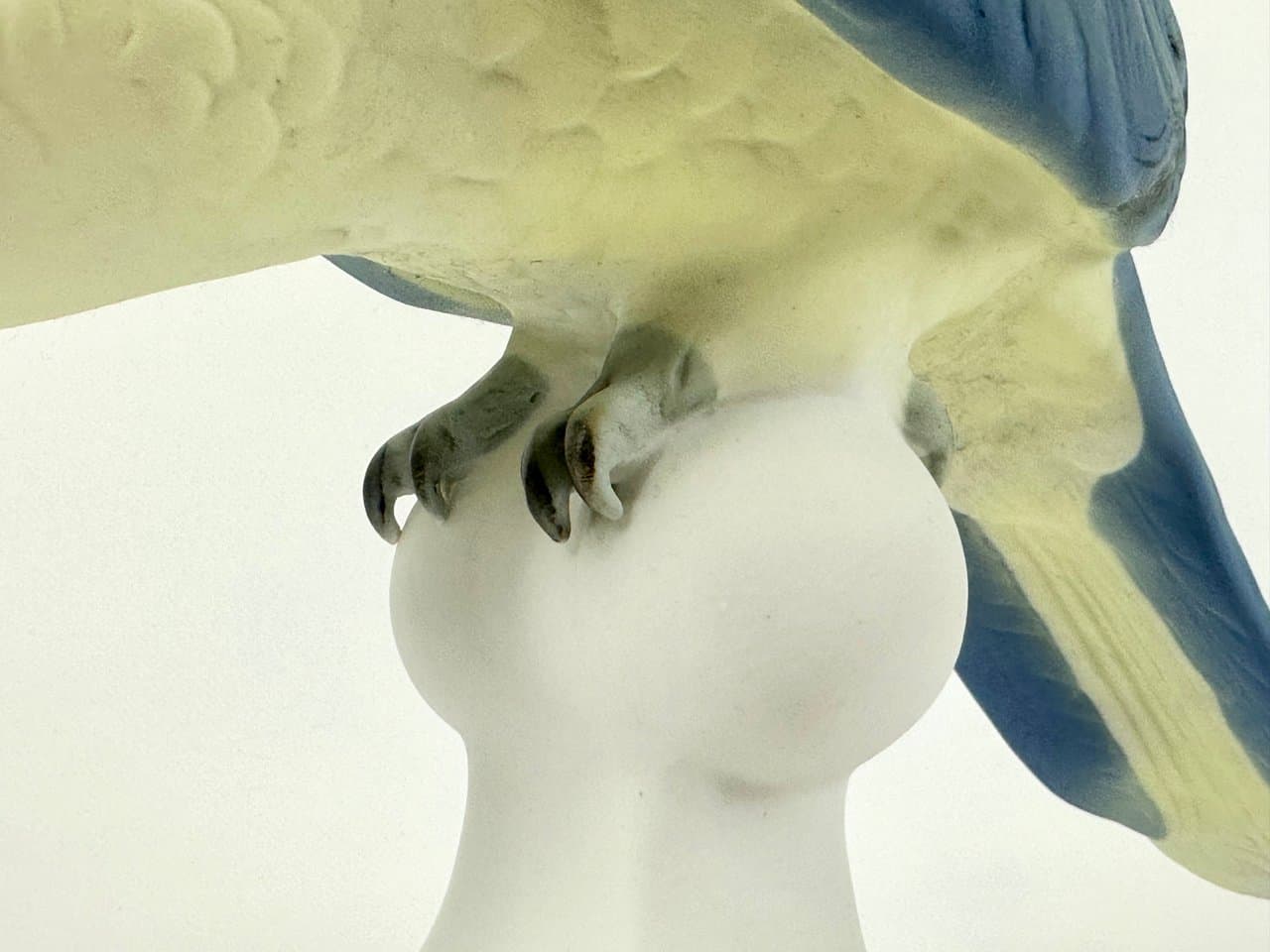 Figurka papuga, turkus, porcelana, Royal Dux Bohemia, Czechosłowacja, lata 60. - 149972